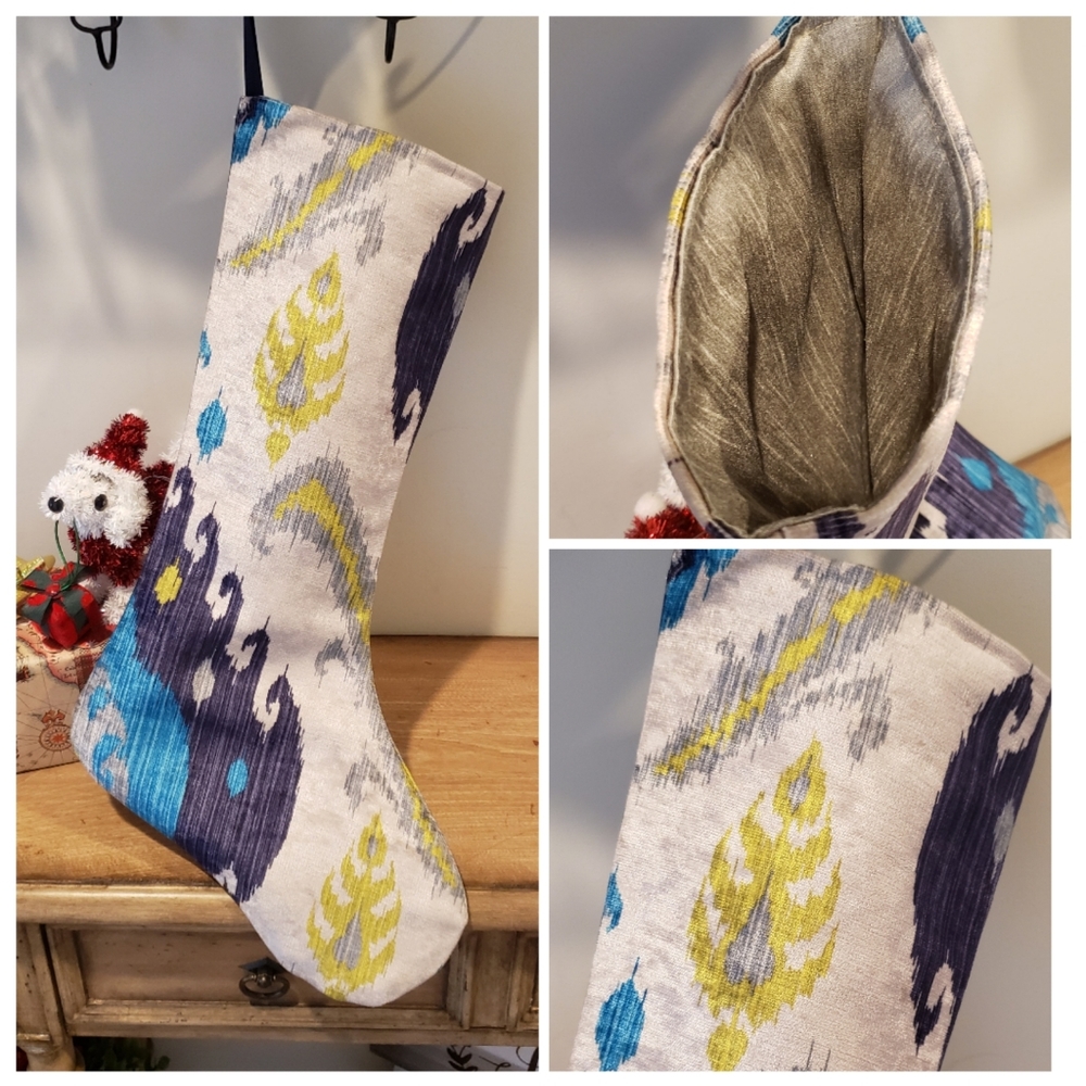 Handcrafted fully lined holiday stocking